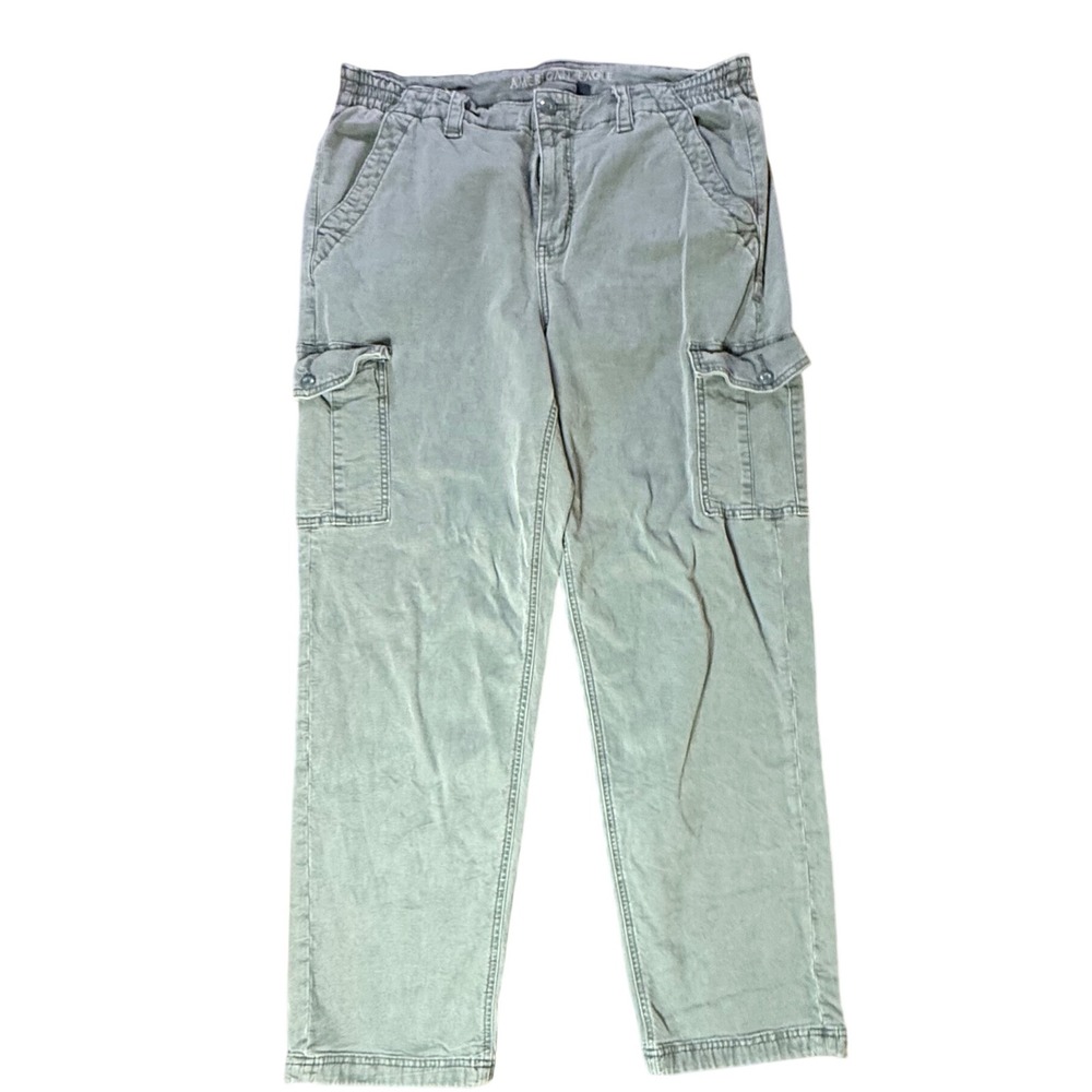 American Eagle Outfitters Women's‎ Cargo Pants Sz 16 Green Regular Utility Cargo